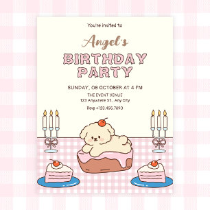 Invitation Gâteau d'anniversaire adorable