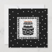 Invitation Gâteau d'anniversaire au-dessus de la fête de la c (Dos)