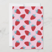 Invitation Gâteau d'anniversaire aux fraises (Dos)
