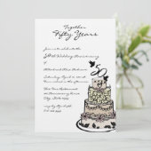 Invitation Gâteau d'anniversaire de mariage (Debout devant)