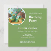 INVITATION GÂTEAU D'ANNIVERSAIRE FANCY TORTUE  (Dos)