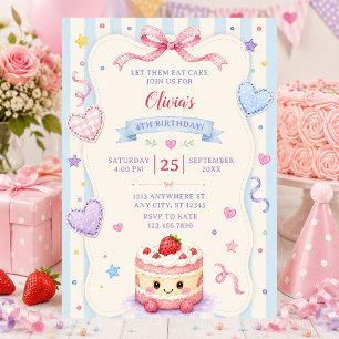 Invitation Gâteau d'anniversaire fantaisiste Mignon Personnal
