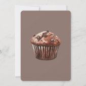 Invitation Gâteau D'anniversaire Muffin Chocolat Chip (Dos)