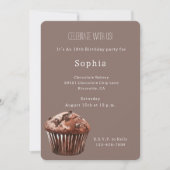 Invitation Gâteau D'anniversaire Muffin Chocolat Chip (Devant)