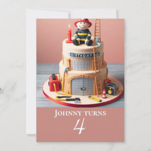 Invitation Gâteau d'anniversaire personnalisé pour enfants de