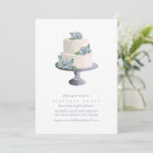 Invitation Gâteau d'anniversaire succulent pourpre (Debout devant)