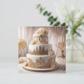 Invitation GÂTEAU DE 50e ANNIVERSAIRE DE MARIAGE MAGNIFIQUE  (Debout devant)