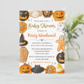 Invitation Gâteau de bébé Halloween aquarelle (Debout devant)