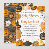 Invitation Gâteau de bébé Halloween aquarelle (Devant / Derrière)