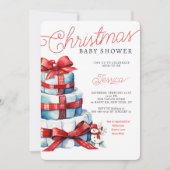 Invitation Gâteau de couche pour Noël Fête de bébé (Devant)