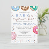 Invitation Gâteau de donuts bébé Shower Baby Sprinkle (Debout devant)
