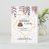 Invitation Gâteau de fête d'anniversaire (Debout devant)