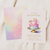 Invitation Gâteau de fête du 1er anniversaire de la fille