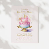 Invitation Gâteau de fête du 1er anniversaire de la fille