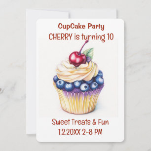 Invitation Gâteau de fête friandises