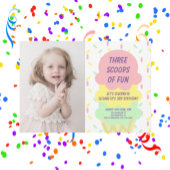 Invitation Gâteau de glace 3e anniversaire