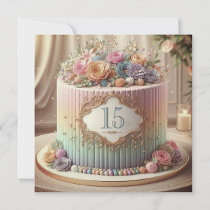 INVITATION GÂTEAU DE MARIAGE COLORÉ ET ÉDITABLE POUR ANNIVERS