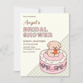 Invitation Gâteau de mariage pour chiots mignons (Devant)