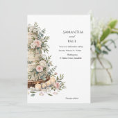 Invitation Gâteau de mariage rustique (Debout devant)