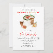 Invitation Gâteau de Noël et biscuits Brunch des Fêtes de fin (Devant)