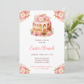 Invitation Gâteau de printemps brunch de Pâques (Debout devant)