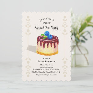 Invitation Gâteau Dessert Sucré Mariage Personnalisé 