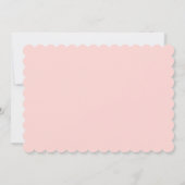 Invitation Gâteau d'or rose floral Premier anniversaire (Dos)