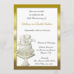 Invitation Gâteau Doré