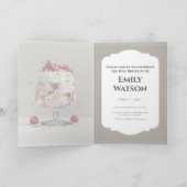 Invitation Gâteau élégant à l'impasto framboise (Intérieur)