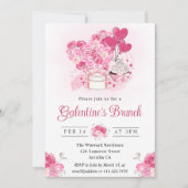 Invitation Gâteau et cadeaux d'aquarelle Brunch de Saint-Gale (Devant)