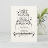 Invitation Gâteau étagé Doodle (Debout devant)