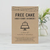 Invitation Gâteau gratuit et un Baby shower Couples Neutre ge (Debout devant)