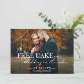 Invitation Gâteau Gratuit Mariage Drôle Enregistrer La Date P (Debout devant)
