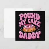 Invitation Gâteau Inapproprié Papa Frappe Moi Embarrassant (Devant / Derrière)