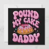 Invitation Gâteau Inapproprié Papa Frappe Moi Embarrassant (Devant)