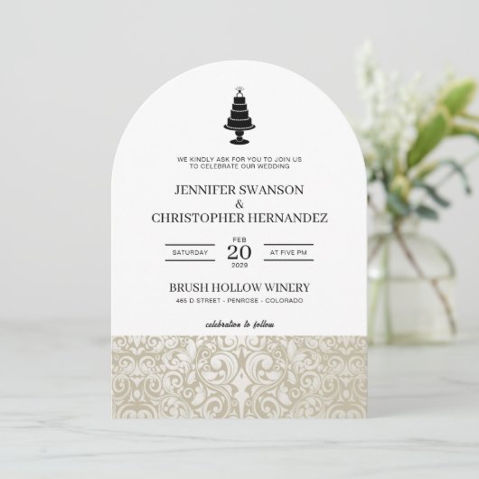 Invitation Gâteau mariage (Debout devant)