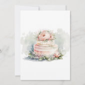 Invitation Gâteau mariage aux fleurs de pivoines Bridesmaids (Dos)