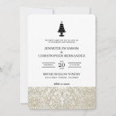 Invitation Gâteau mariage avec détails et code QR (Devant)