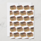 Invitation Gâteau Opéra Mariage Shower Thé à cinq heures (Dos)
