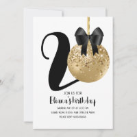 Gâteau Pop Or Noir pour Fête d'Anniversaire 20 Ans