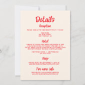 Invitation Gâteau Quirky Tiré À La Main Rétro Tout En Un Mari (Dos)