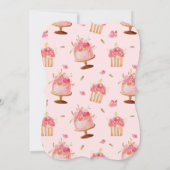 Invitation Gâteau rose floral C'est une fille Baby shower Inv (Dos)