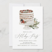 Invitation Gâteau rustique d'hiver Fête de vacances (Devant)