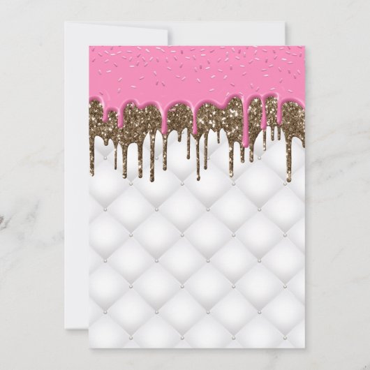 INVITATION GÂTEAU TUFÉ EN CHOCOLAT ROSE TOUTE OCCASION ANNIVE (Dos)