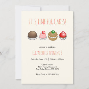 Invitation Gâteaux d'anniversaire
