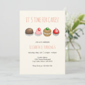 Invitation Gâteaux d'anniversaire (Debout devant)