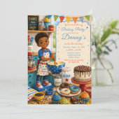 Invitation Gâteaux d'anniversaire pour enfants (Debout devant)