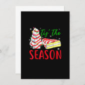 Invitation Gâteaux d'Arbre de Noël Debbie-Becky-Jen Little Ti (Devant / Derrière)