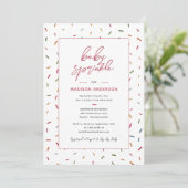 Invitation Gâteaux de Naissance Bébé Sprinkle Baby Shower (Debout devant)