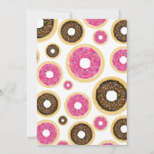 Invitation Gâteaux Donuts avec Paillettes Roses et Marrons po (Dos)